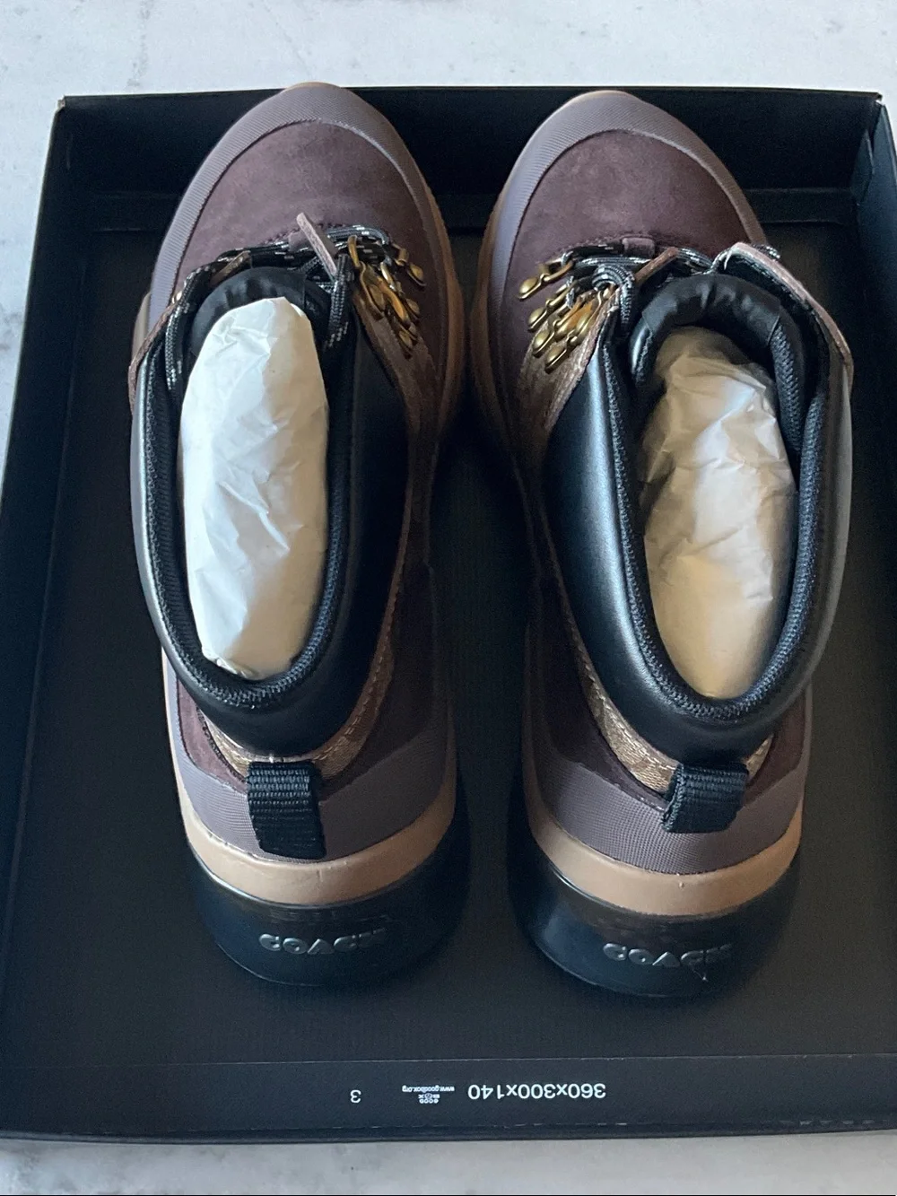 NWT Coach Citysole Hiker Boots - Khaki & Mahogany